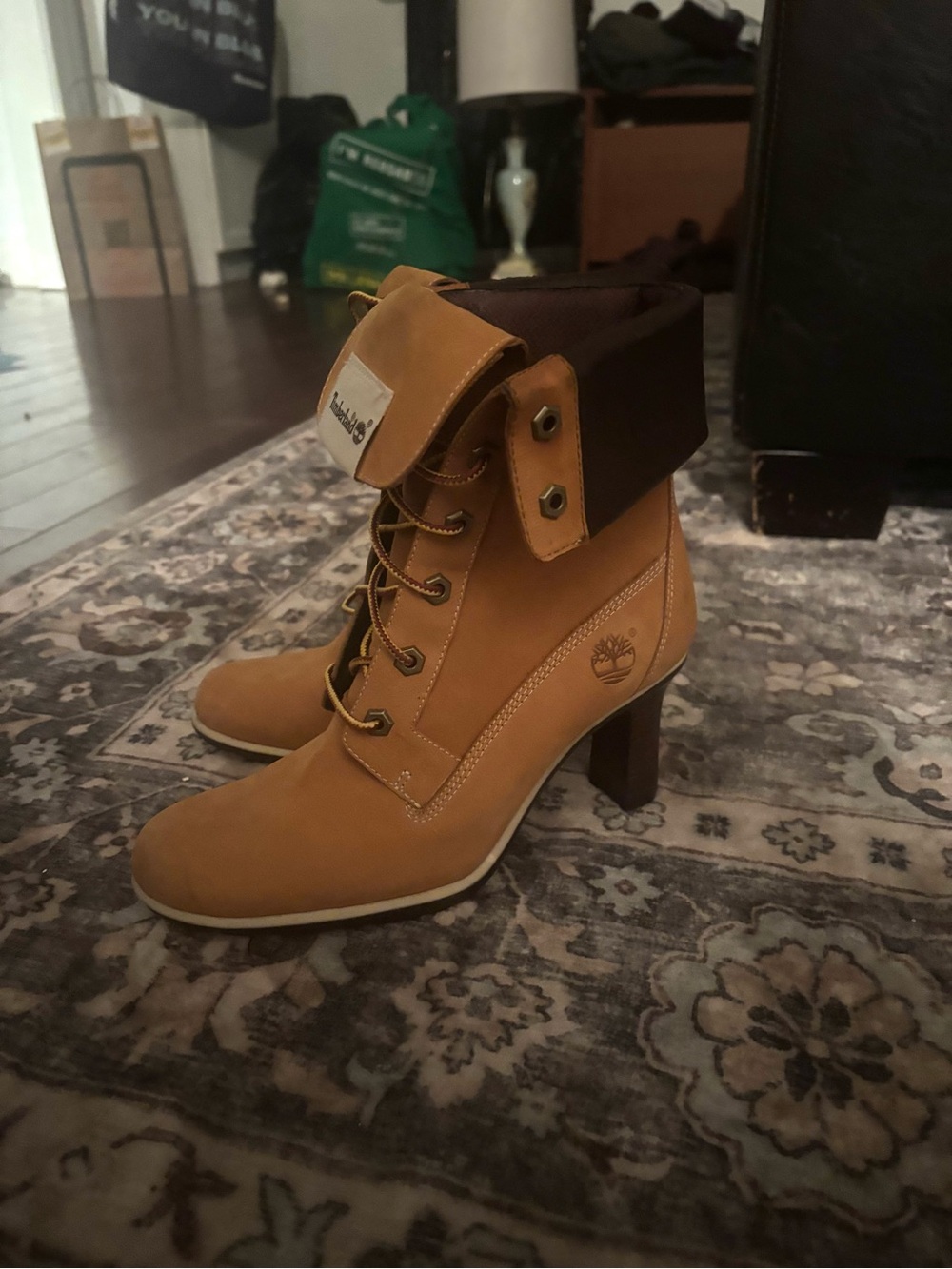 Timberland Lace-Up Heeled Boots